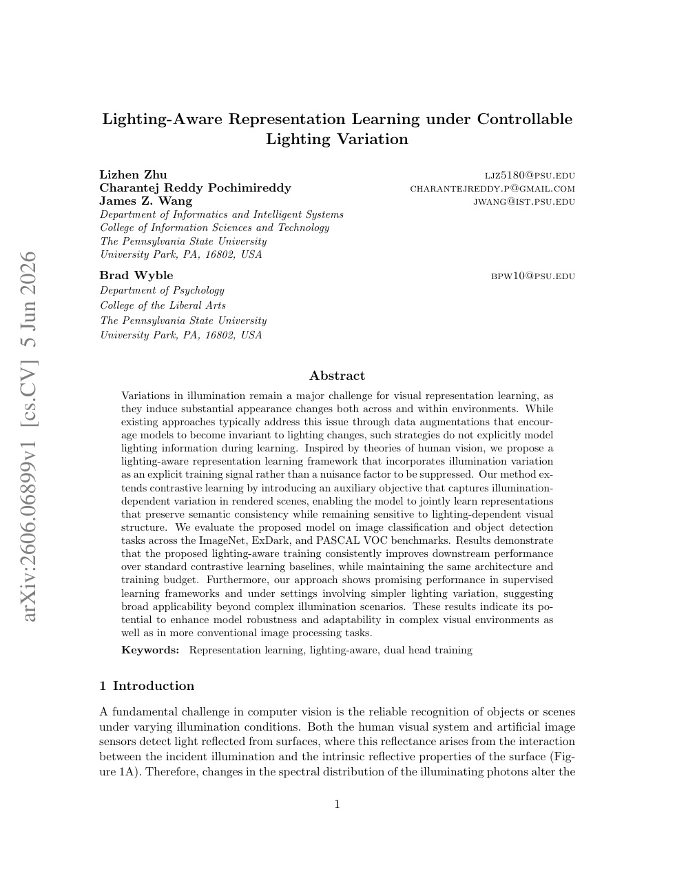 Lighting-Aware Representation Learning under Controllable figure