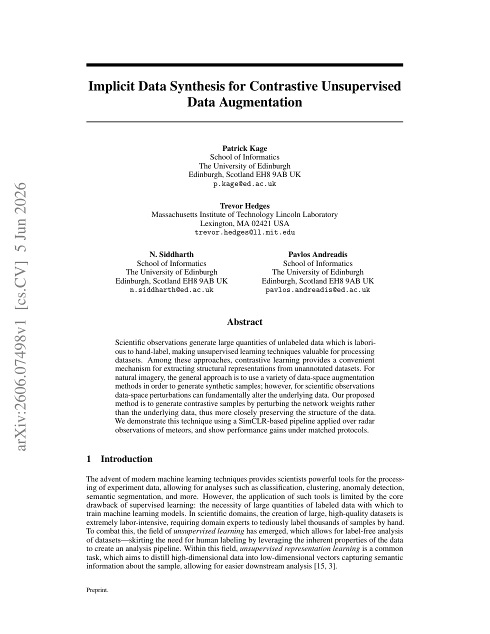 Implicit Data Synthesis for Contrastive figure