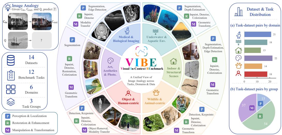 Figureure 1 · : Overview of our Visual In-Context BEnchmark (VIBE) with diverse task