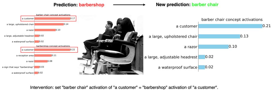 Figure A.4: A sample of correcting model prediction by setting the common concept to the s