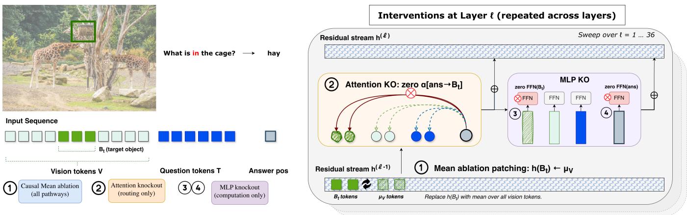Figureure 2 · : Layer-wise causal interventions for object-specific reasoning